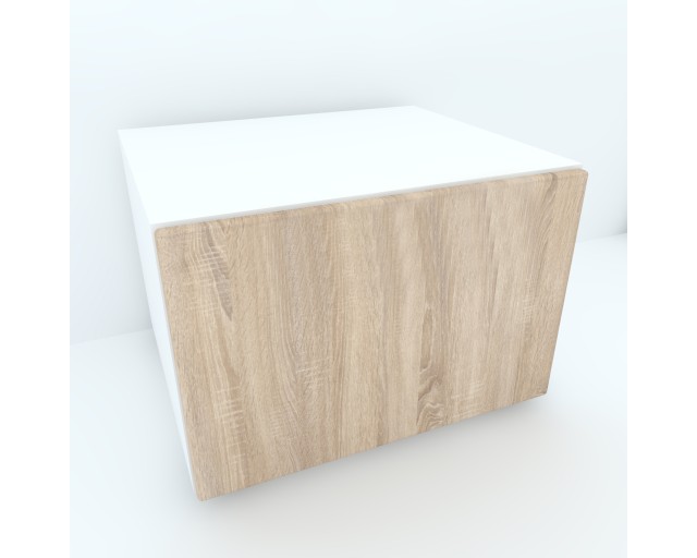 Armonia Comoda alba cu o usa cu sistem push front MDF Sonoma